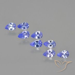 1.44 ctw Blue Tanzanite Stones, Natural Tanzanite in Pear Facet Shape for Sale
