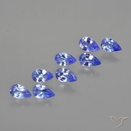 1,71 ct blauer Tansanit, 5 x 3,1 mm Birnenschliff aus Tansania, Photo A