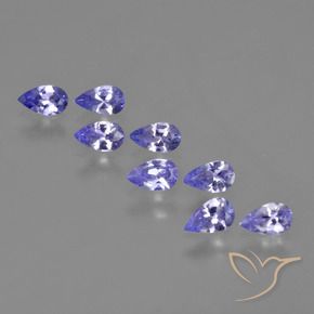 1.55 ctw Blue Tanzanite Stones, Natural Tanzanite in Pear Facet Shape for Sale