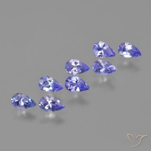 1.74ctw Natural Electric Blue Tanzanite, Pear Shape, VS