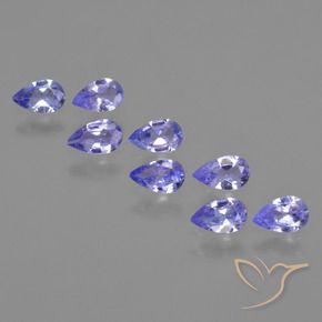 1.70 ctw Blue Tanzanite Stones, Natural Tanzanite in Pear Facet Shape for Sale