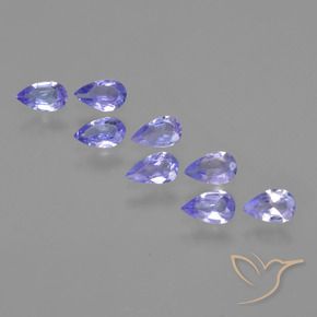 1.34 ctw Blue Tanzanite Stones, Natural Tanzanite in Pear Facet Shape for Sale