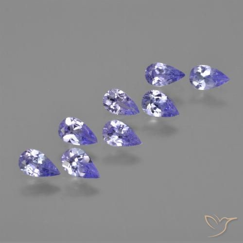 1.58 ct Violet Tanzanite, 5.1 x 3.1 mm Pear Cut From Tanzania, Photo A