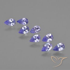 1.58 ctw Violet Tanzanite Stones, Natural Tanzanite in Pear Facet Shape for Sale