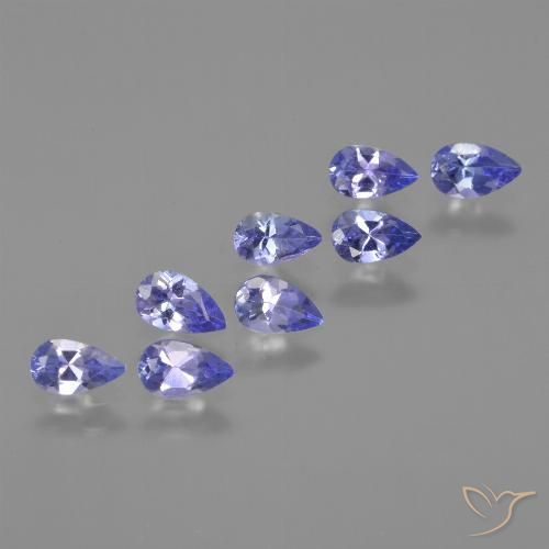 1.66ctw Natural Intense Violet Blue Tanzanite, Pear Shape, VS