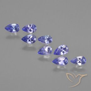 1.66 ctw Blue Tanzanite Stones, Natural Tanzanite in Pear Facet Shape for Sale