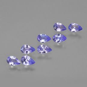 Bright Violet Tansanit Edelstein - 0.2ct Birnen Schliff (ID: 413933)