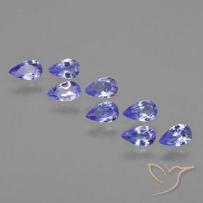 1.39 ctw Blue Tanzanite Stones, Natural Tanzanite in Pear Facet Shape for Sale