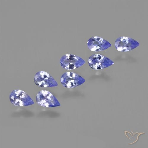 1.68ctw Natural Intense Violet Blue Tanzanite, Pear Shape, VS