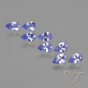 1.68 ctw Blue Tanzanite Stones, Natural Tanzanite in Pear Facet Shape for Sale