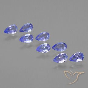 1.58 ctw Blue Tanzanite Stones, Natural Tanzanite in Pear Facet Shape for Sale