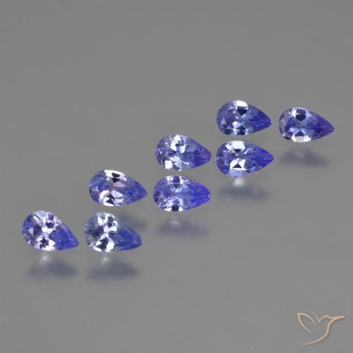 1.43ctw Natural Intense Violet Blue Tanzanite, Pear Shape, VS
