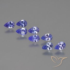1.43 ctw Blue Tanzanite Stones, Natural Tanzanite in Pear Facet Shape for Sale