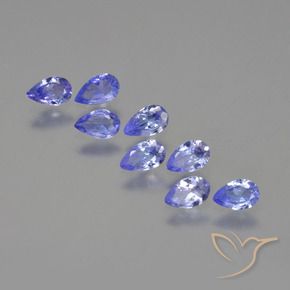 1.46 ctw Blue Tanzanite Stones, Natural Tanzanite in Pear Facet Shape for Sale