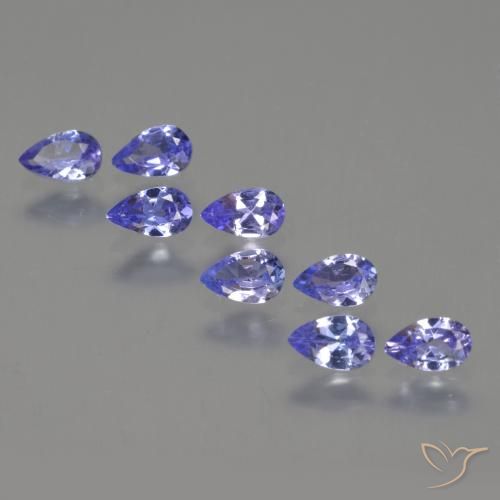 1.94 ctw Blue Tanzanite Stones, Natural Tanzanite in Pear Facet Shape for Sale