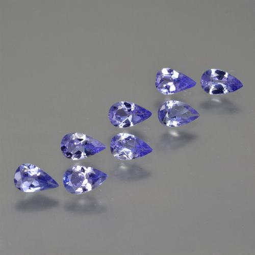 Electric Blue Tansanit Edelstein - 0.2ct Birnen Schliff (ID: 414334)