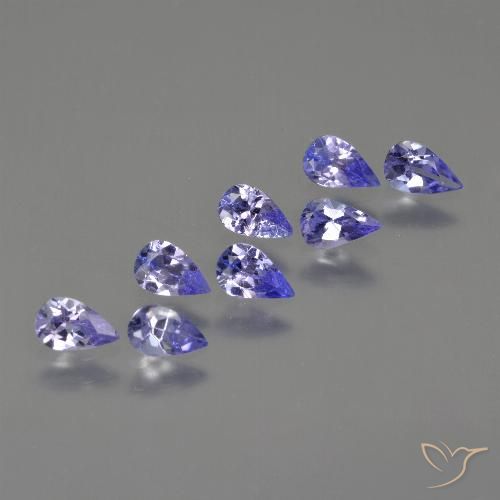 1.57 ct Blue Tanzanite, 5 x 3.1 mm Pear Cut From Tanzania, Photo A
