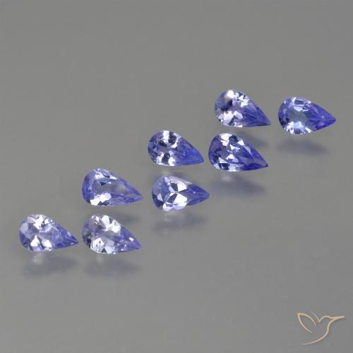 1.40ctw Natural Intense Violet Blue Tanzanite, Pear Shape, VS