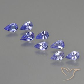 1.40 ctw Blue Tanzanite Stones, Natural Tanzanite in Pear Facet Shape for Sale