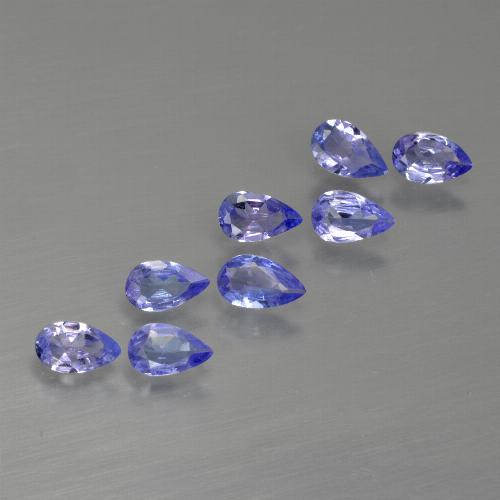 Intense Violet Blue Tanzanite Gem - 0.2ct Pear Facet (ID: 414337)