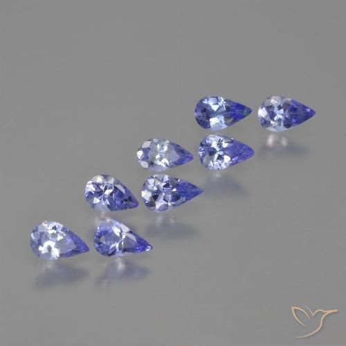 1.54ctw Natural Intense Violet Blue Tanzanite, Pear Shape, VS