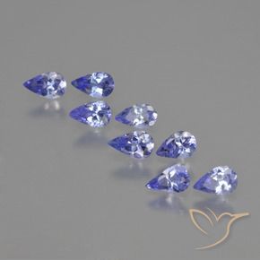 1.54 ctw Blue Tanzanite Stones, Natural Tanzanite in Pear Facet Shape for Sale