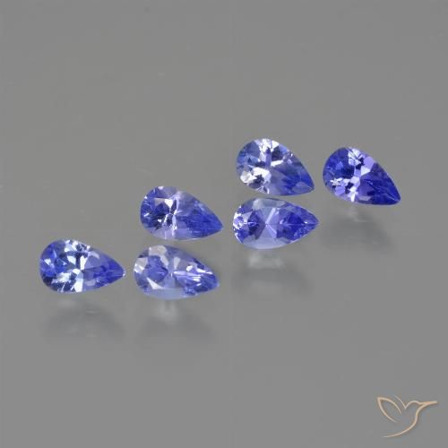 1.70ctw Natural Violet Blue Tanzanite, Pear Shape, VS