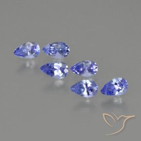 1.43 ctw Blue Tanzanite Stones, Natural Tanzanite in Pear Facet Shape for Sale