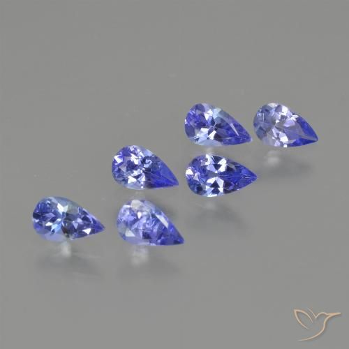 1.42 ct Blue Tanzanite, 5.1 x 3.1 mm Pear Cut From Tanzania, Photo A