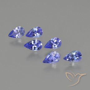 1.42 ctw Blue Tanzanite Stones, Natural Tanzanite in Pear Facet Shape for Sale