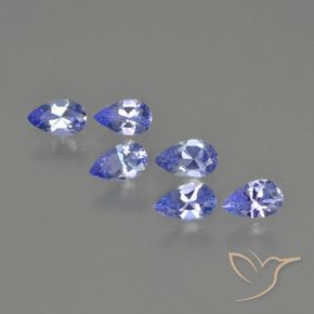 1.24 ctw Blue Tanzanite Stones, Natural Tanzanite in Pear Facet Shape for Sale