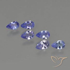 1.26 ctw Blue Tanzanite Stones, Natural Tanzanite in Pear Facet Shape for Sale