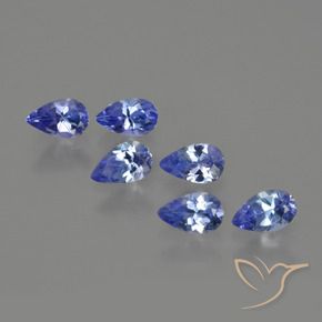1.63 ctw Blue Tanzanite Stones, Natural Tanzanite in Pear Facet Shape for Sale