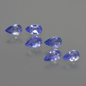 1.36 ctw Blue Tanzanite Stones, Natural Tanzanite in Pear Facet Shape for Sale