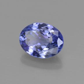 2.28 ct Blue Tanzanite Stone, Natural Tanzanite in Oval Facet Shape for Sale