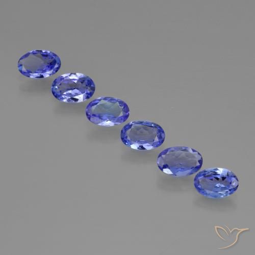 2.30 ctw Blue Tanzanite Stones, Natural Tanzanite in Oval Facet Shape for Sale