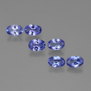 Intense Violet Blue Танзанит Камень - 0.4ct Фасетный Овал (ID: 415670)