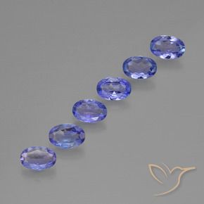 2.43 ctw Blue Tanzanite Stones, Natural Tanzanite in Oval Facet Shape for Sale
