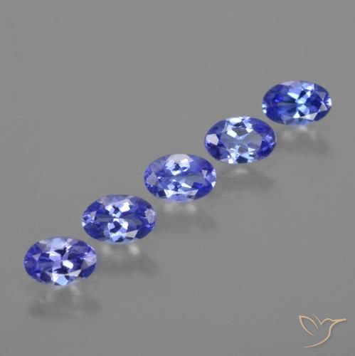 2.37 ctw Blue Tanzanite Stones, Natural Tanzanite in Oval Facet Shape for Sale