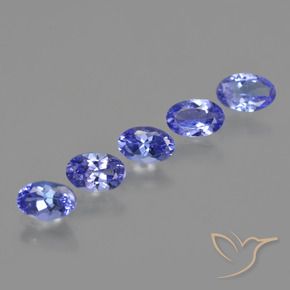 2.37 ctw Blue Tanzanite Stones, Natural Tanzanite in Oval Facet Shape for Sale