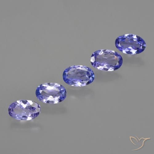2.22 ctw Blue Tanzanite Stones, Natural Tanzanite in Oval Facet Shape for Sale