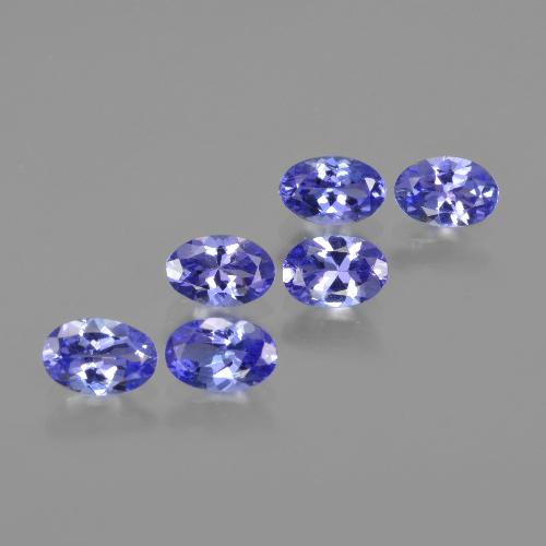 Bleu violet intense Tanzanite gemme - 0.5ct Ovale facette (ID: 415914)