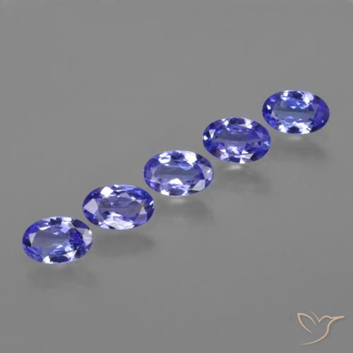 2.36 ctw Blue Tanzanite Stones, Natural Tanzanite in Oval Facet Shape for Sale