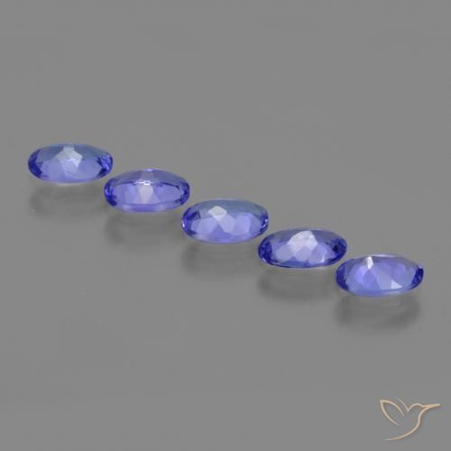 Tanzanite Gemstones in 6 x 4 mm (calibrated) Size for Sale, Tanzanite Stones in Intense Violet Blue Color