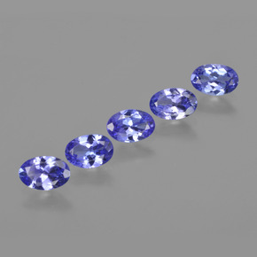 2.27 ctw Blue Tanzanite Stones, Natural Tanzanite in Oval Facet Shape for Sale