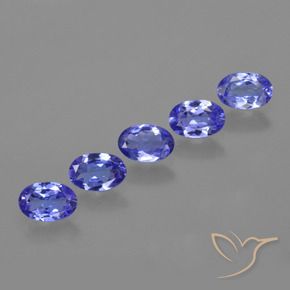 2.35 ctw Blue Tanzanite Stones, Natural Tanzanite in Oval Facet Shape for Sale
