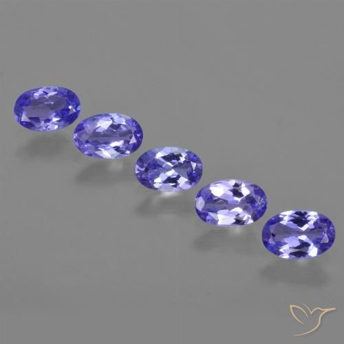 2.55 ct Violet Tanzanite, 6.4 x 4.3 mm Oval Cut From Tanzania, Photo A
