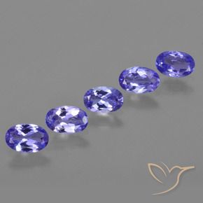 2.55 ctw Violet Tanzanite Stones, Natural Tanzanite in Oval Facet Shape for Sale