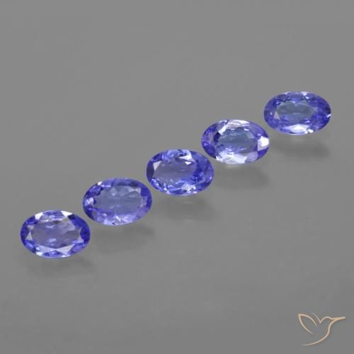 2.31 ctw Blue Tanzanite Stones, Natural Tanzanite in Oval Facet Shape for Sale