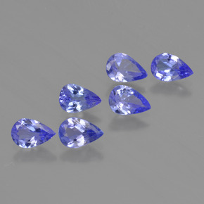 Intense Violet Blue Танзанит Камень - 0.4ct Фасетная Груша (ID: 419526)